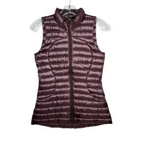 Lululemon Pack It Down Goose Puffer Packable Vest Shiny in Bordeaux Drama Size 2